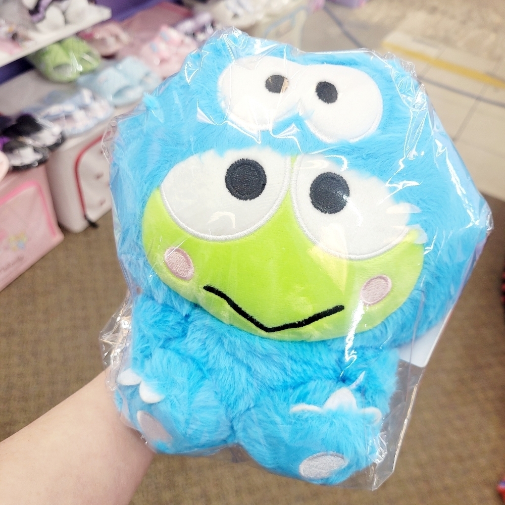 Brand New Sanrio Kerokerokeoppi Blue Outfit Plush Doll 8"